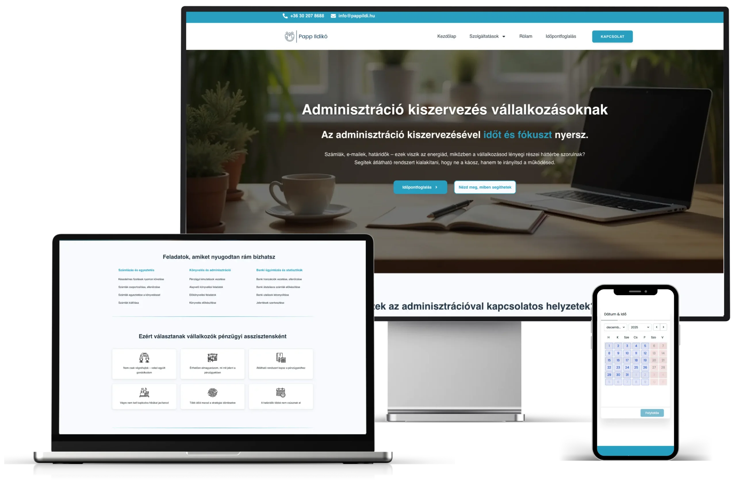 Pappi Ildikó – pénzügyi és adminisztrációs asszisztens weboldala